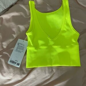 NWT! Lululemon Neon Yellow Tank Top